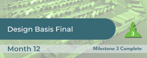 Milestone 3 'Design Basis Final' has been reached in M12